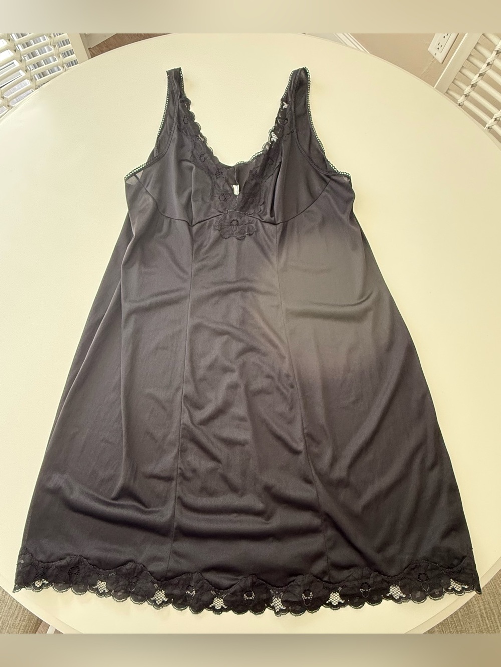 Vintage Gafer Made in Italy Black Lace Nightgown 1X